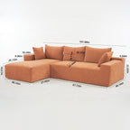 108X68 inch extra-deep modular sofa