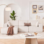 108 Modular Cloud Sectional Sofa - Deep Seat L-Shape Couch with Chaise, Upholstered Living Room & Bedroom Sofa
