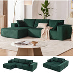 108 Modular Cloud Sectional Sofa - Deep Seat L-Shape Couch with Chaise, Upholstered Living Room & Bedroom Sofa