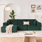 108 Modular Cloud Sectional Sofa - Deep Seat L-Shape Couch with Chaise, Upholstered Living Room & Bedroom Sofa