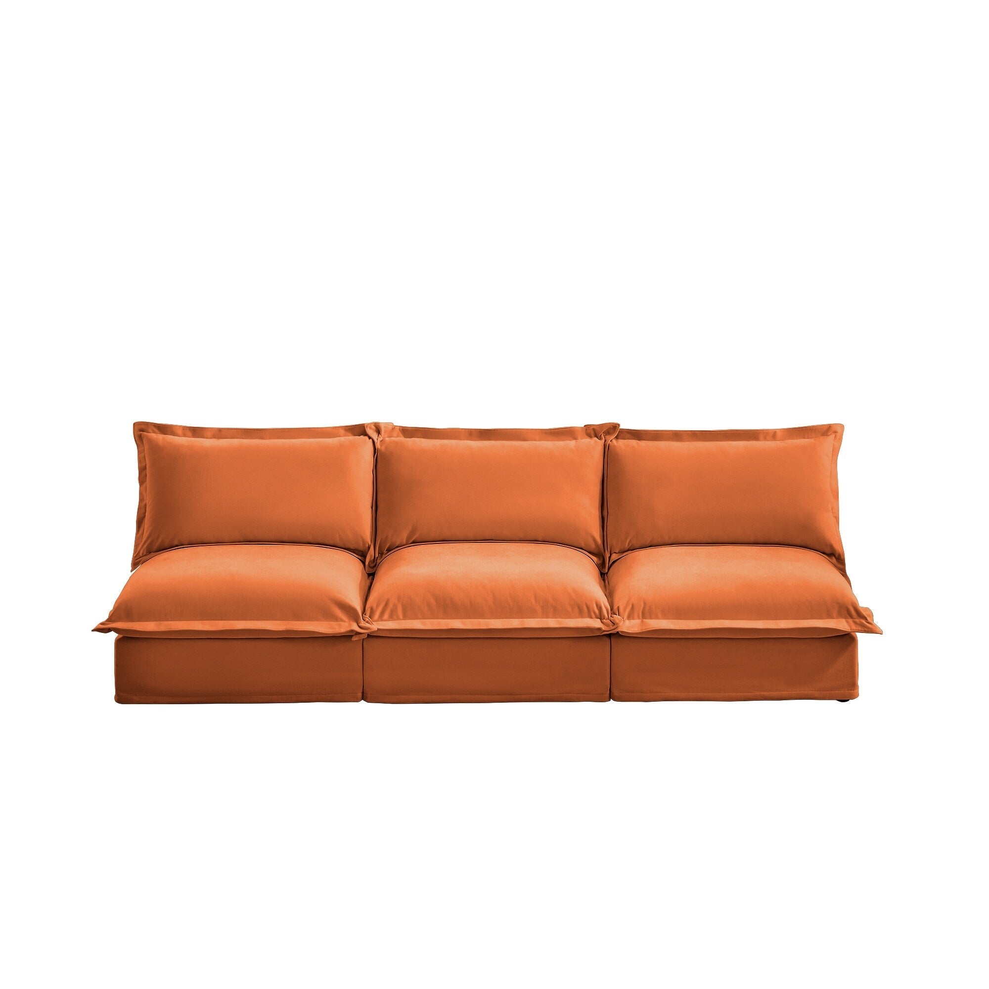 109.8 Chenille Armless 3-Seater Sofa for living room and bedroom