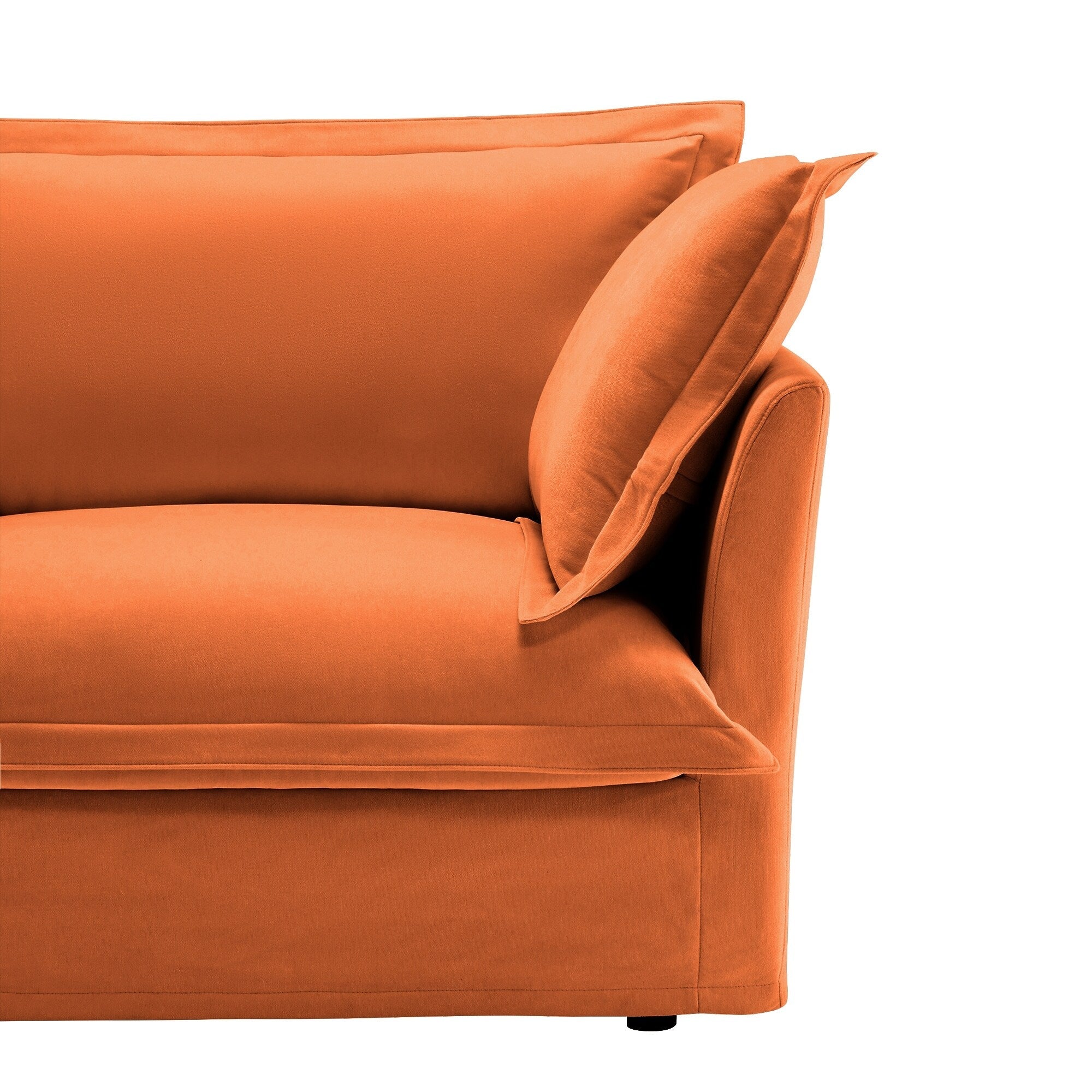 109.8 Chenille Armless 3-Seater Sofa for living room and bedroom
