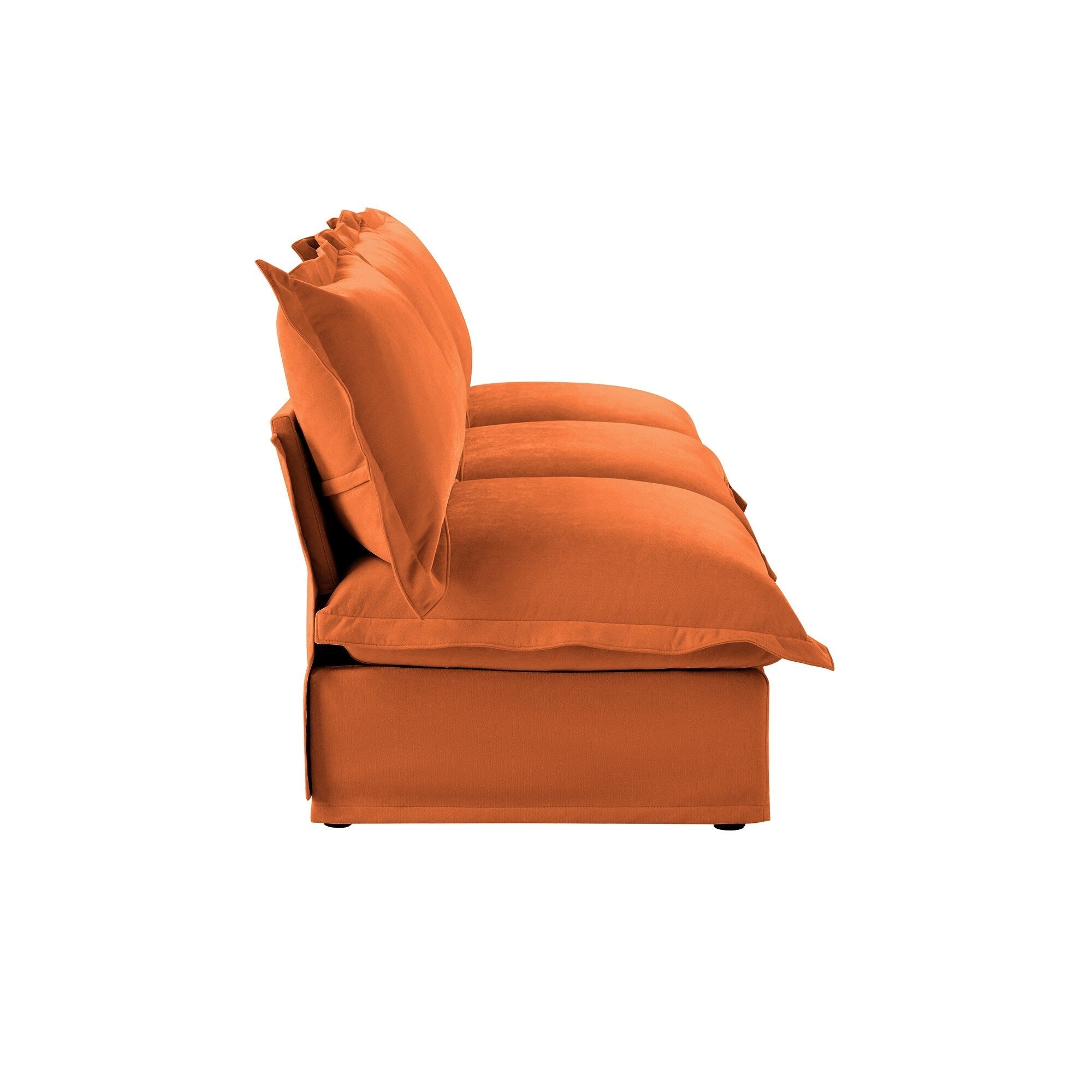 109.8 Chenille Armless 3-Seater Sofa for living room and bedroom