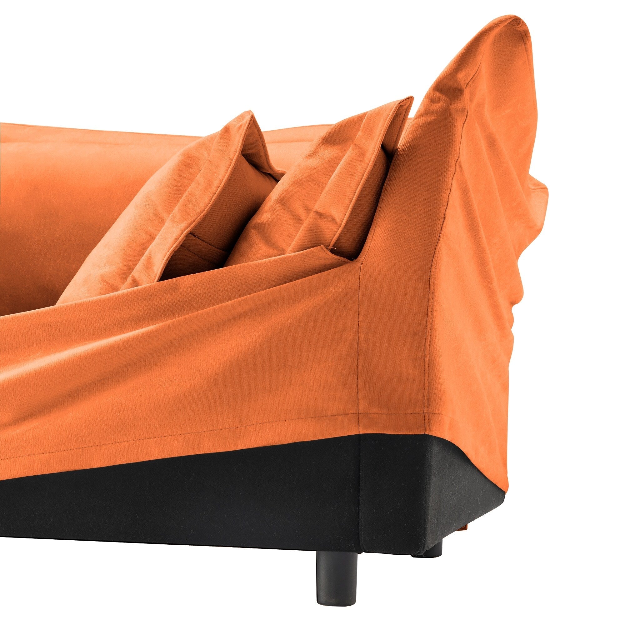 109.8 Chenille Armless 3-Seater Sofa for living room and bedroom