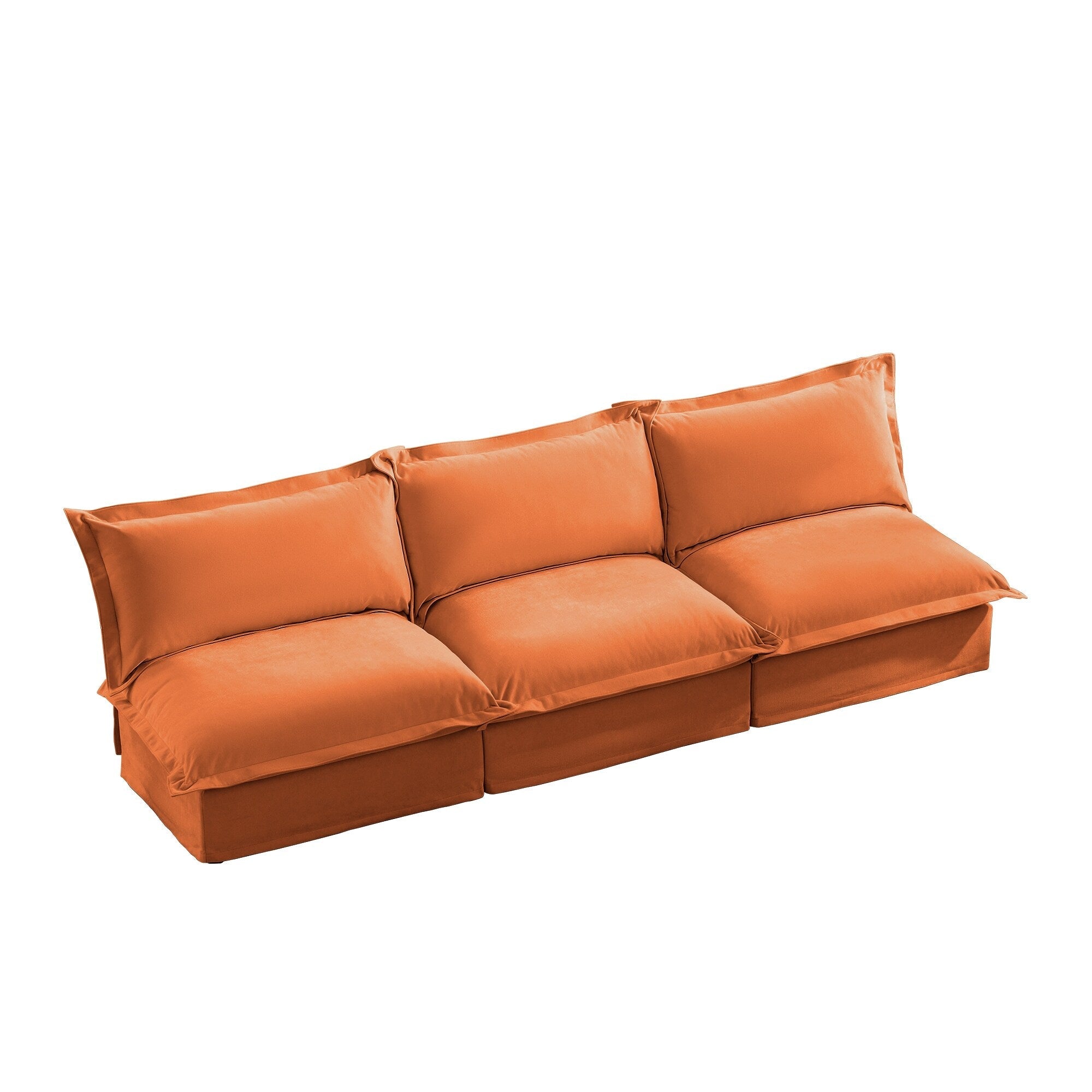 109.8 Chenille Armless 3-Seater Sofa for living room and bedroom