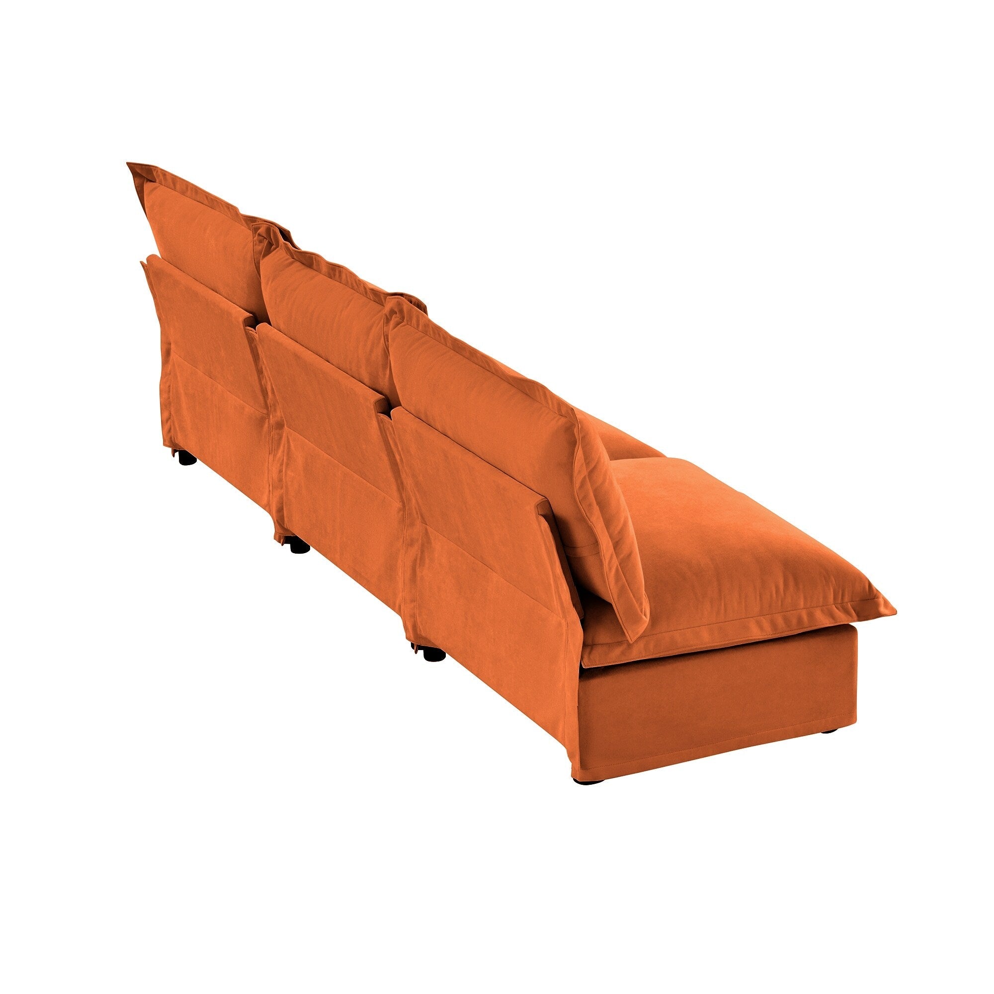 109.8 Chenille Armless 3-Seater Sofa for living room and bedroom