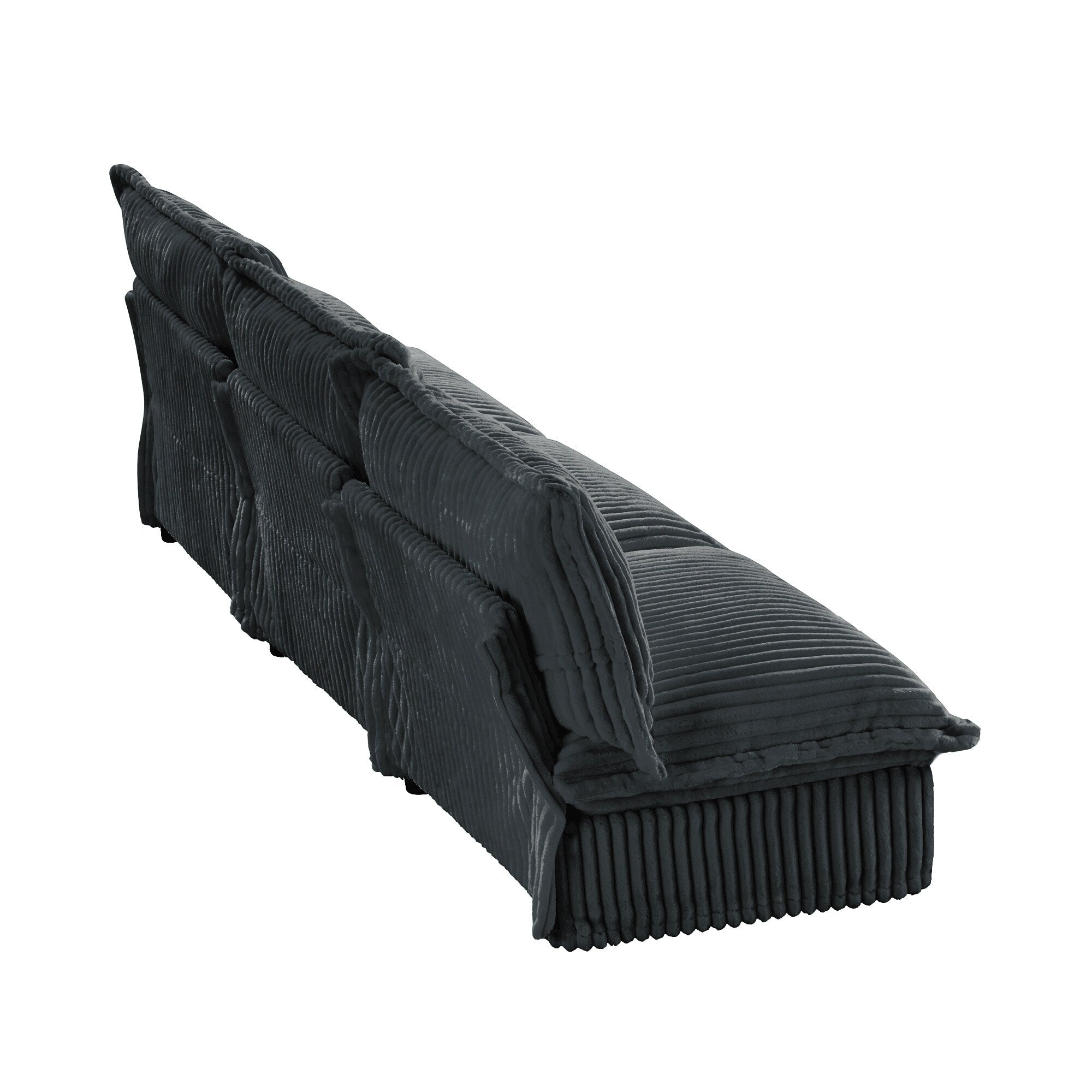109.8 Corduroy Armless 3-Seater Sofa for living room and bedroom
