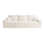 110 Corduroy 4-Seater Sofa,Slow-Recovery Foam (72hr Expansion, No Assembly Required)