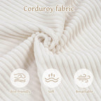 110 Corduroy 4-Seater Sofa,Slow-Recovery Foam (72hr Expansion, No Assembly Required)