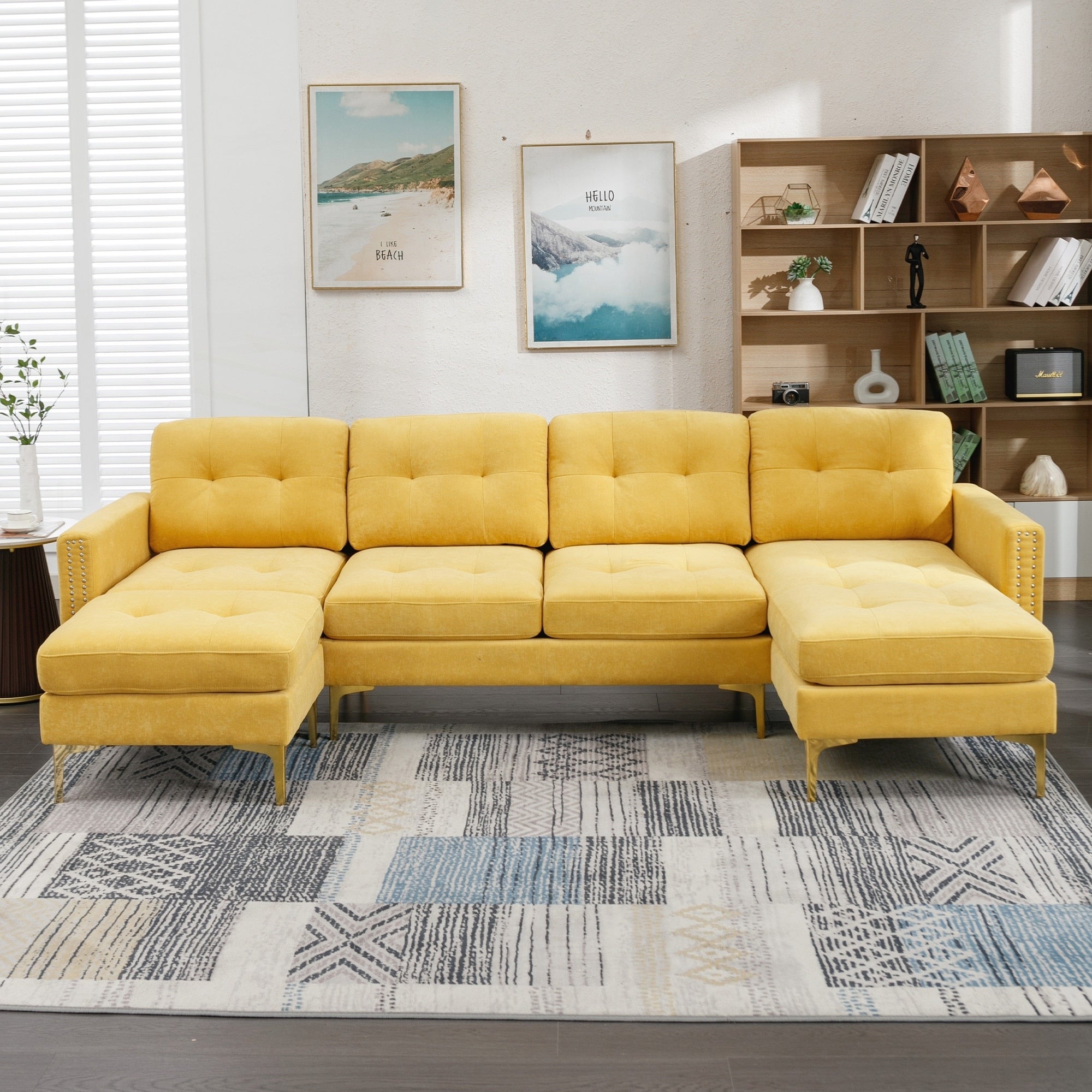110inch L-Shape Convertible Sectional Sofa Couch
