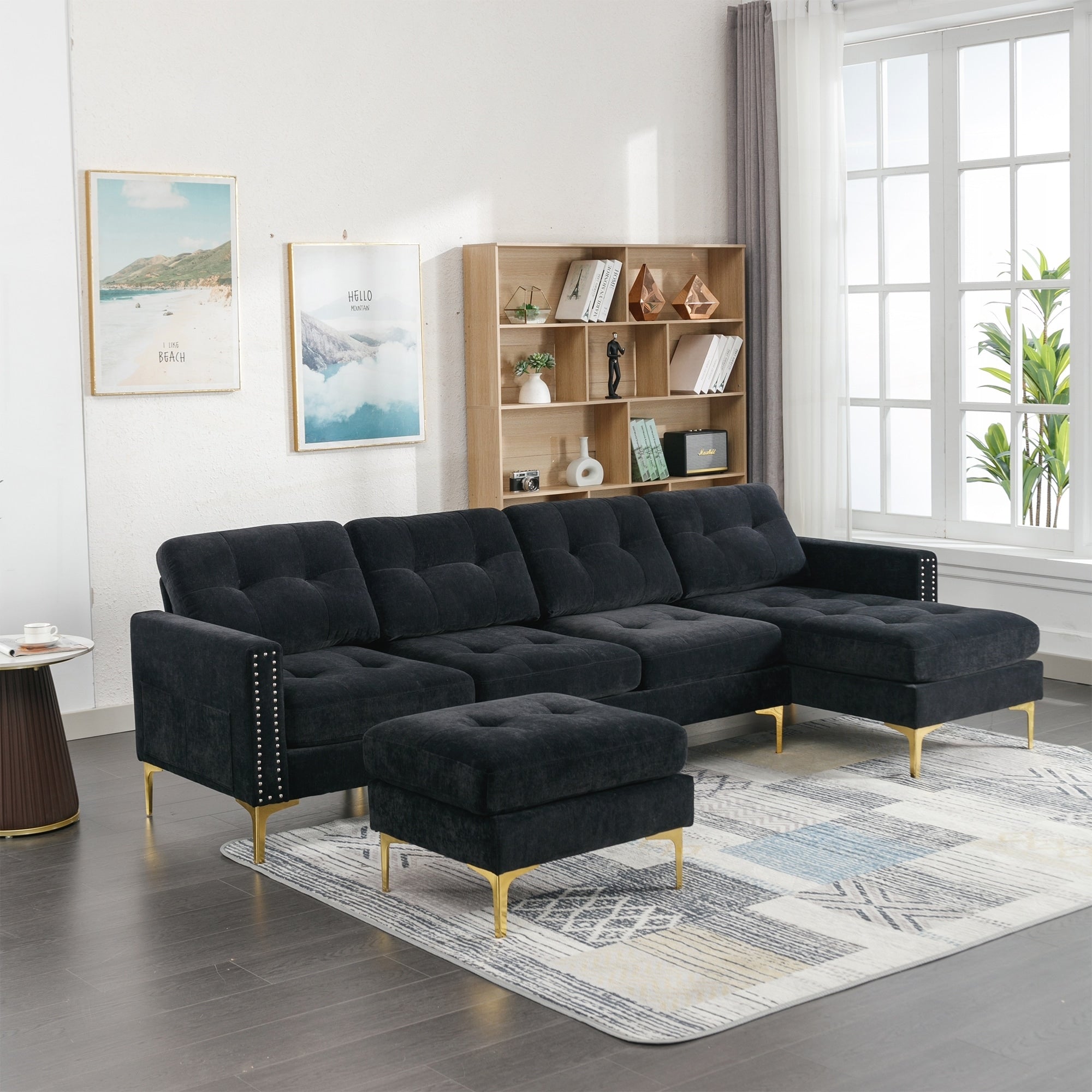 110inch L-Shape Convertible Sectional Sofa Couch