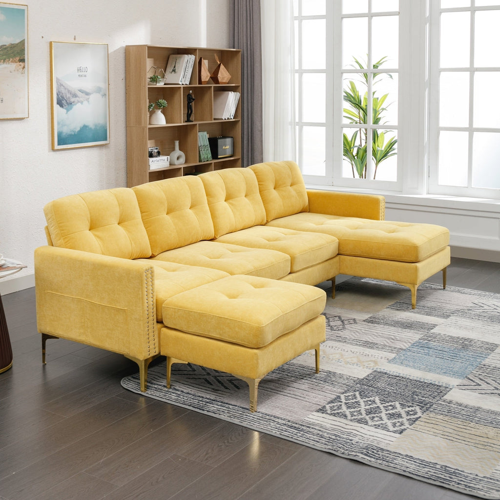 110inch L-Shape Convertible Sectional Sofa Couch
