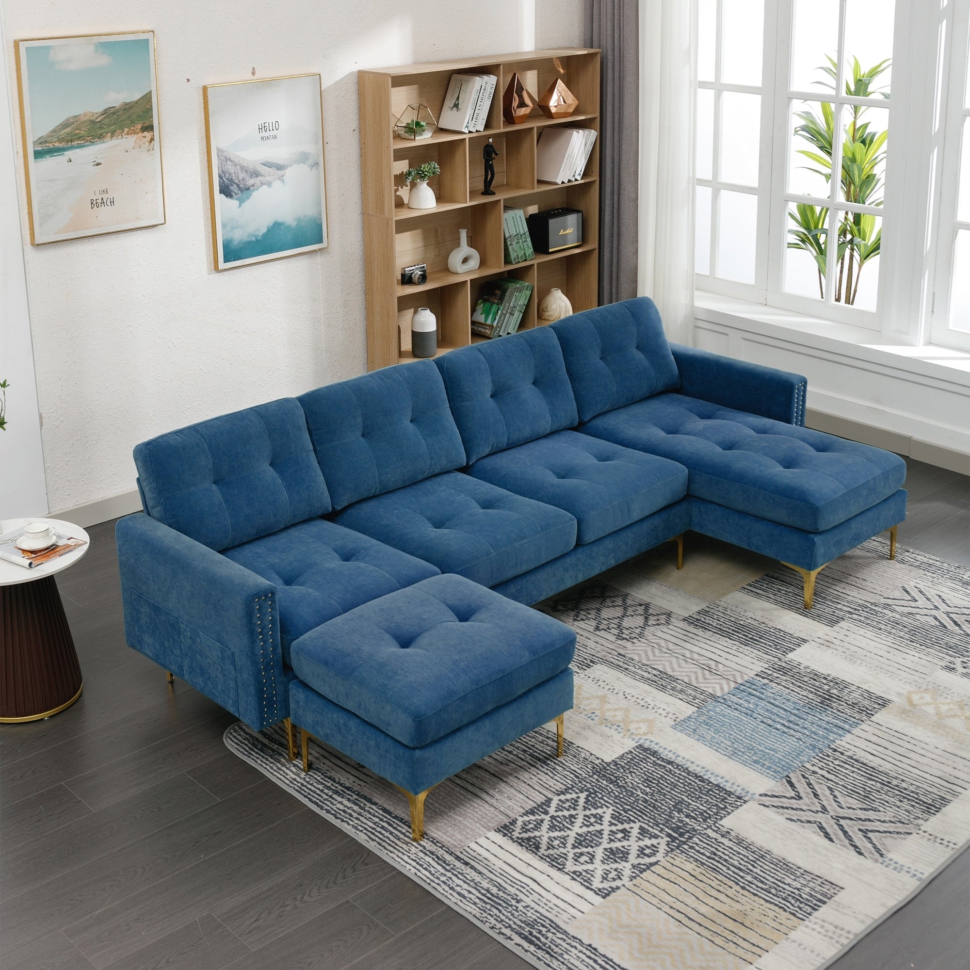 110inch L-Shape Convertible Sectional Sofa Couch