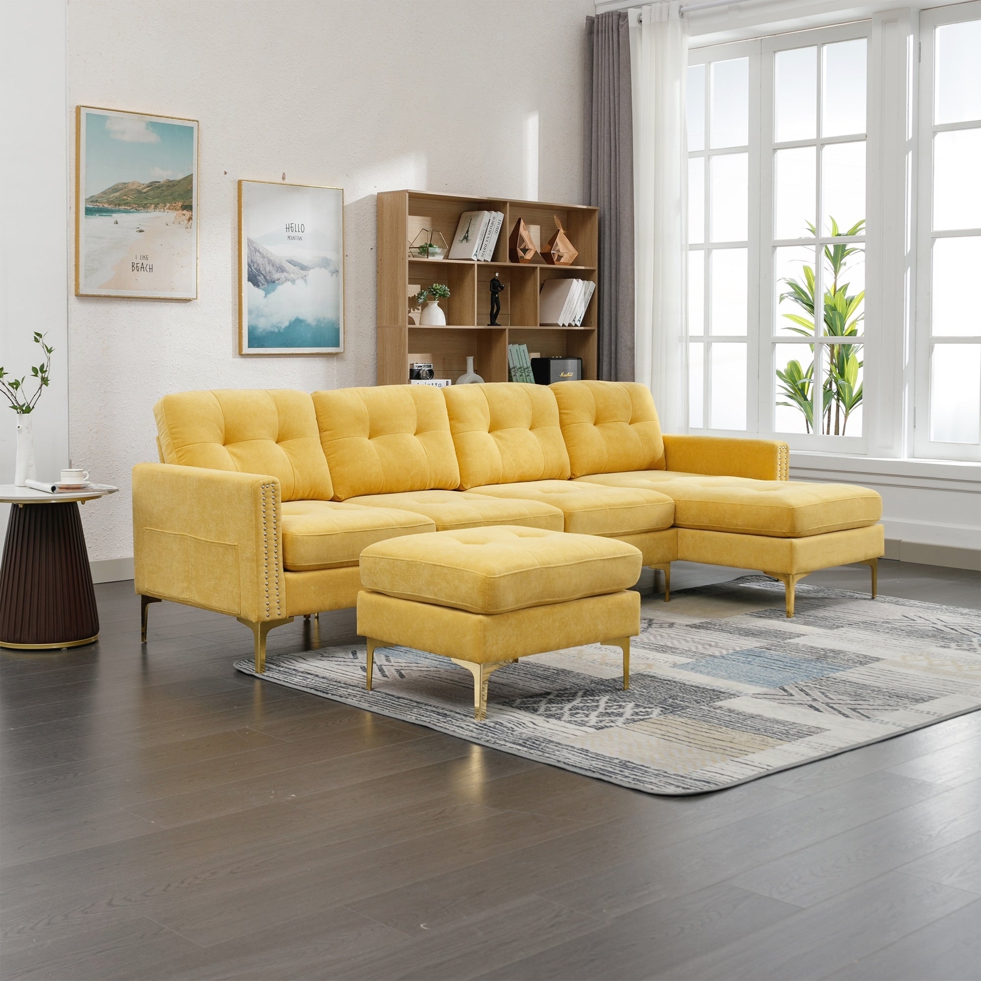 110inch L-Shape Convertible Sectional Sofa Couch