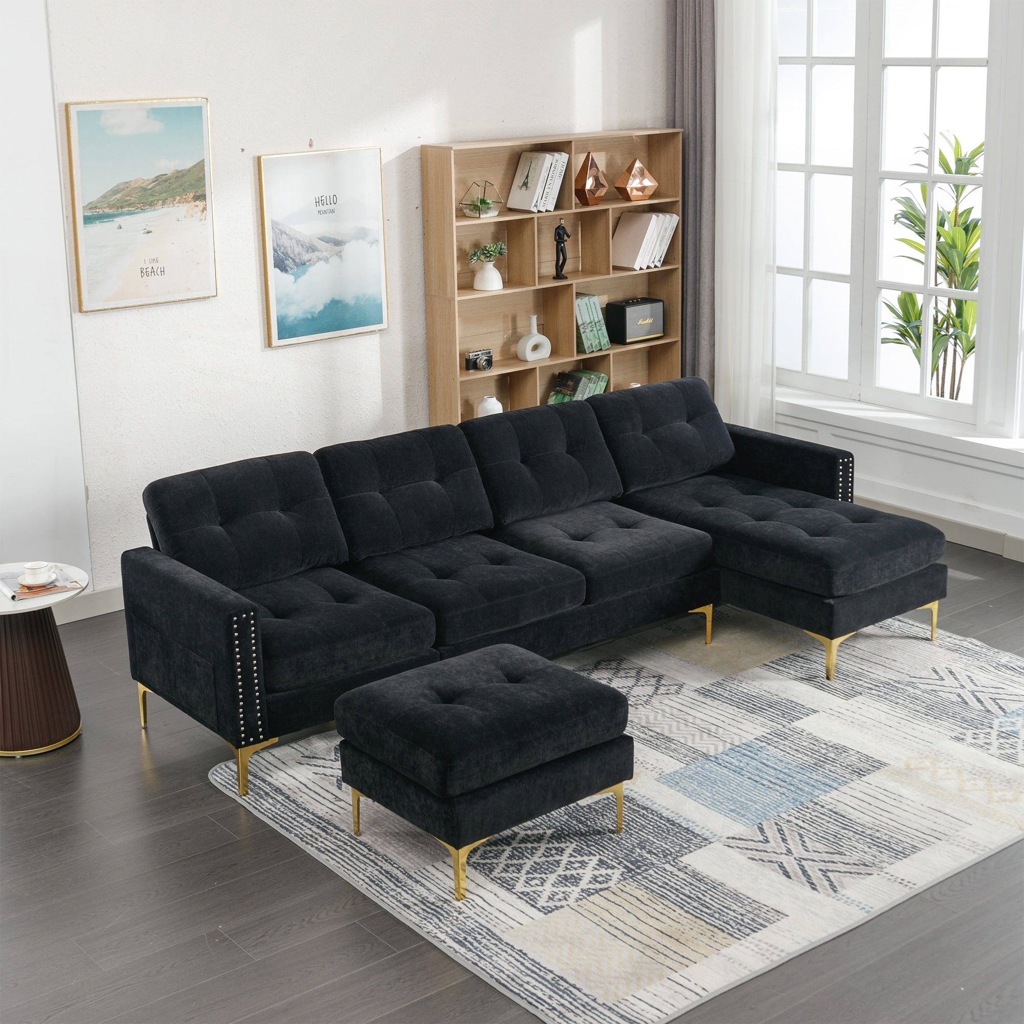 110inch L-Shape Convertible Sectional Sofa Couch