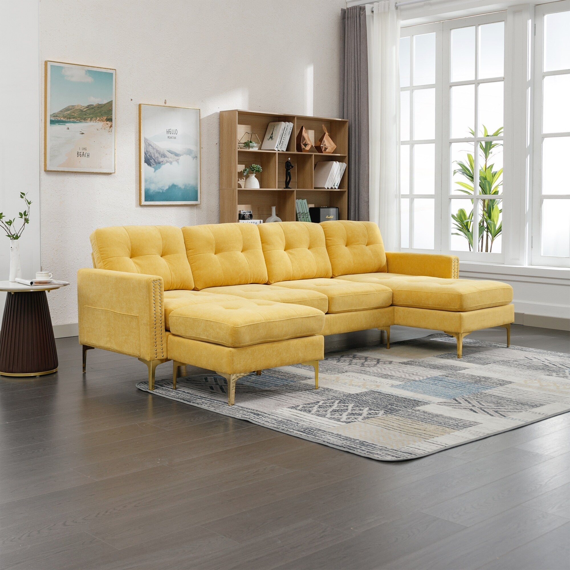 110inch L-Shape Convertible Sectional Sofa Couch