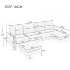 110inch L-Shape Convertible Sectional Sofa Couch