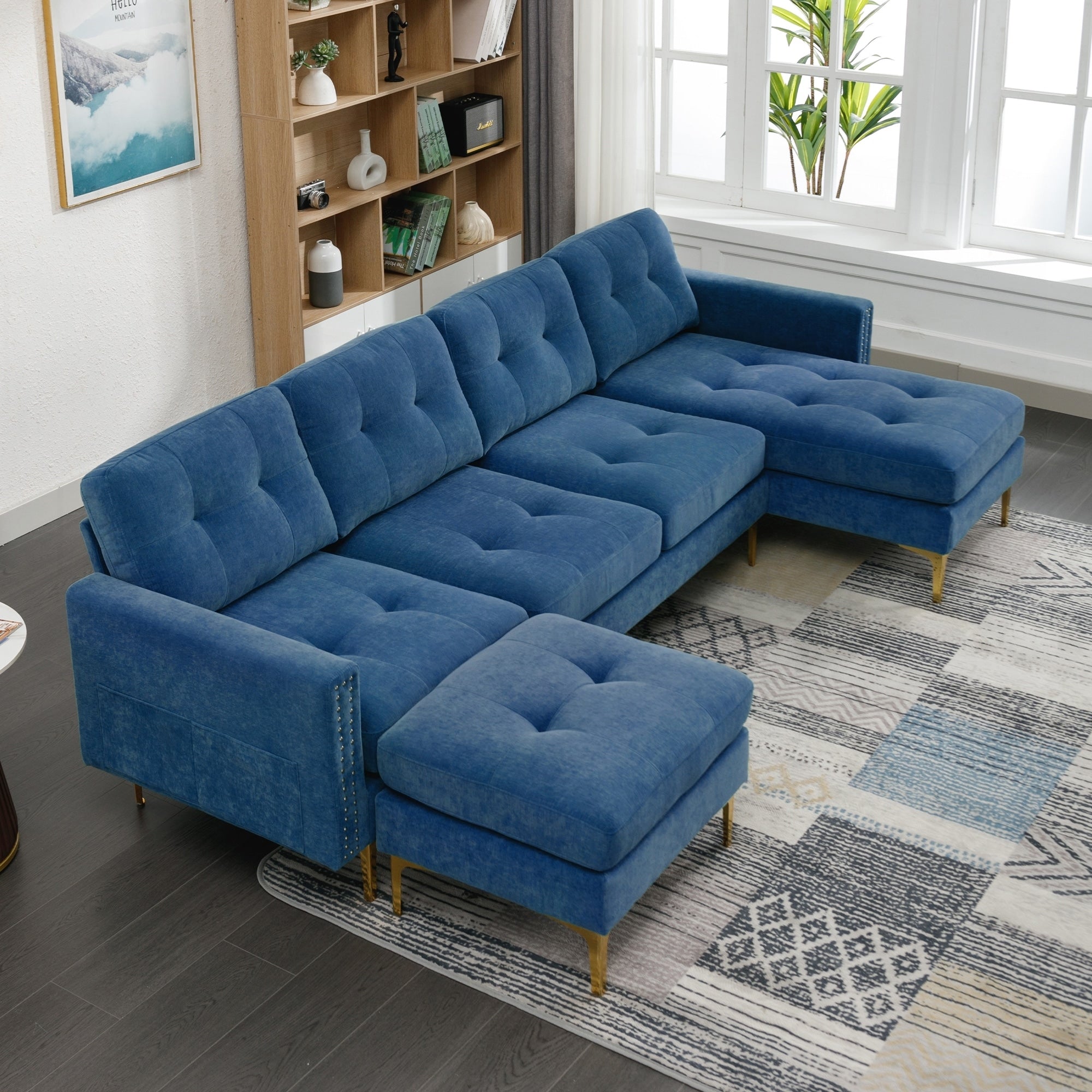 110inch L-Shape Convertible Sectional Sofa Couch