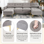 110inch L-Shape Convertible Sectional Sofa Couch