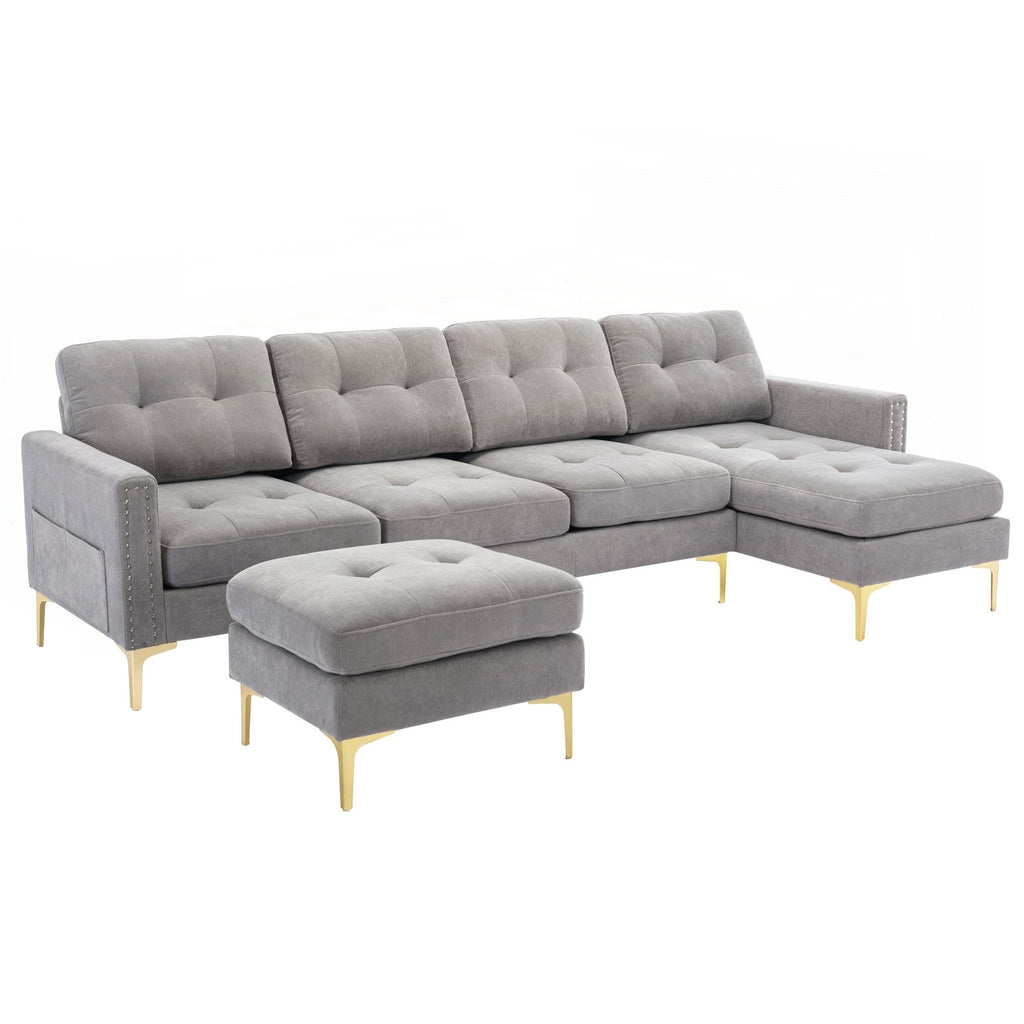 110inch L-Shape Convertible Sectional Sofa Couch