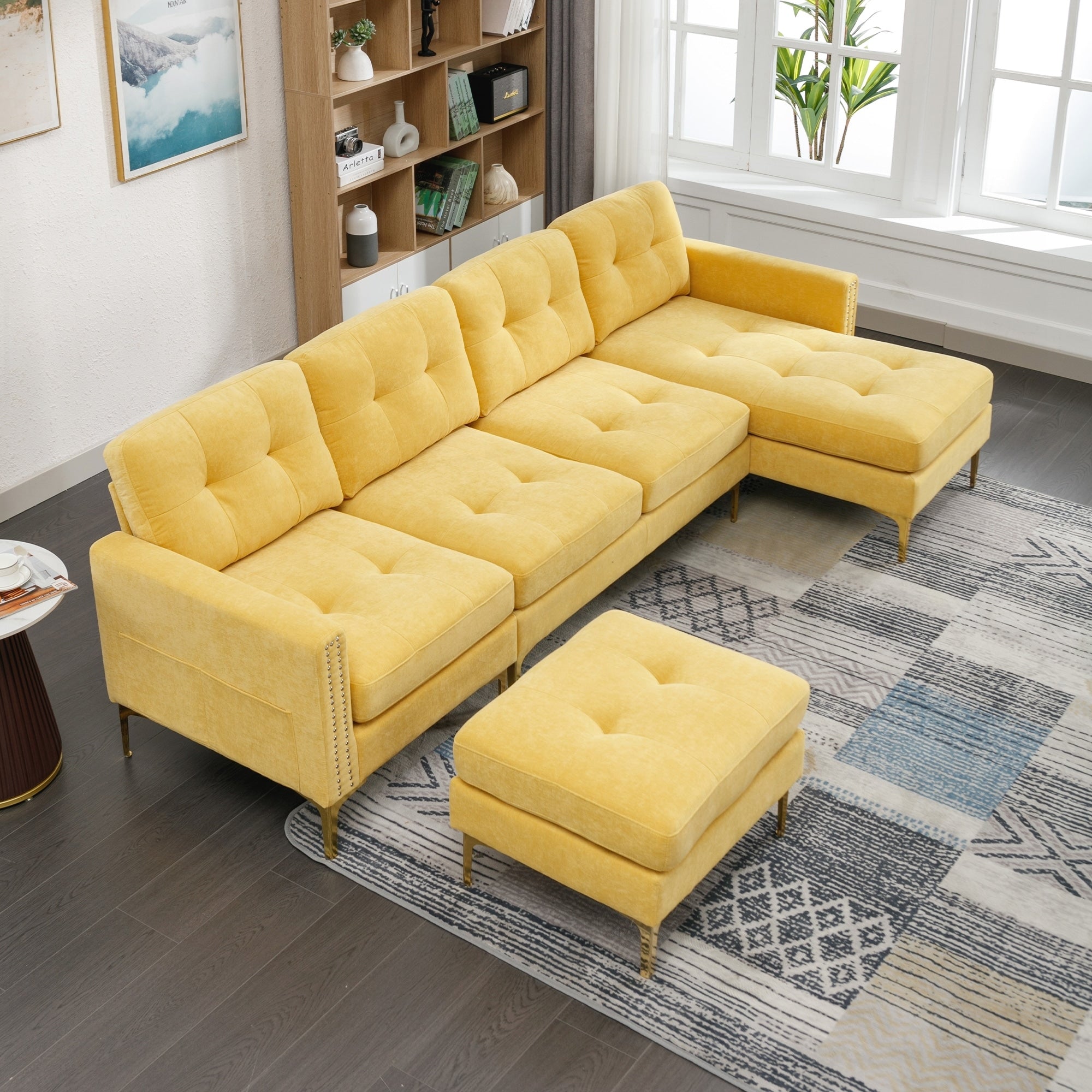 110inch L-Shape Convertible Sectional Sofa Couch
