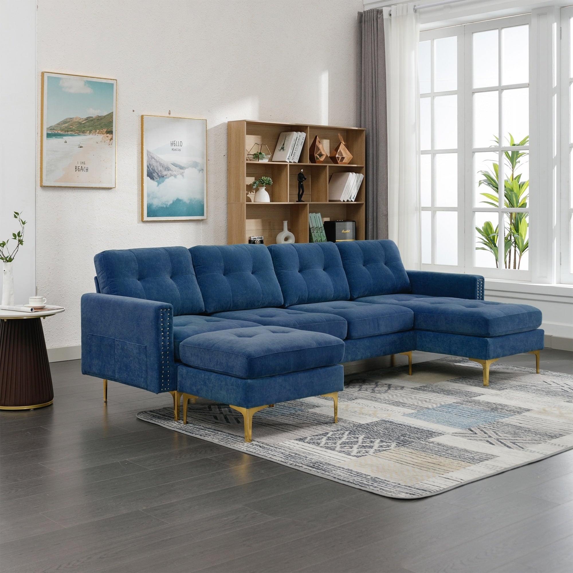 110inch L-Shape Convertible Sectional Sofa Couch