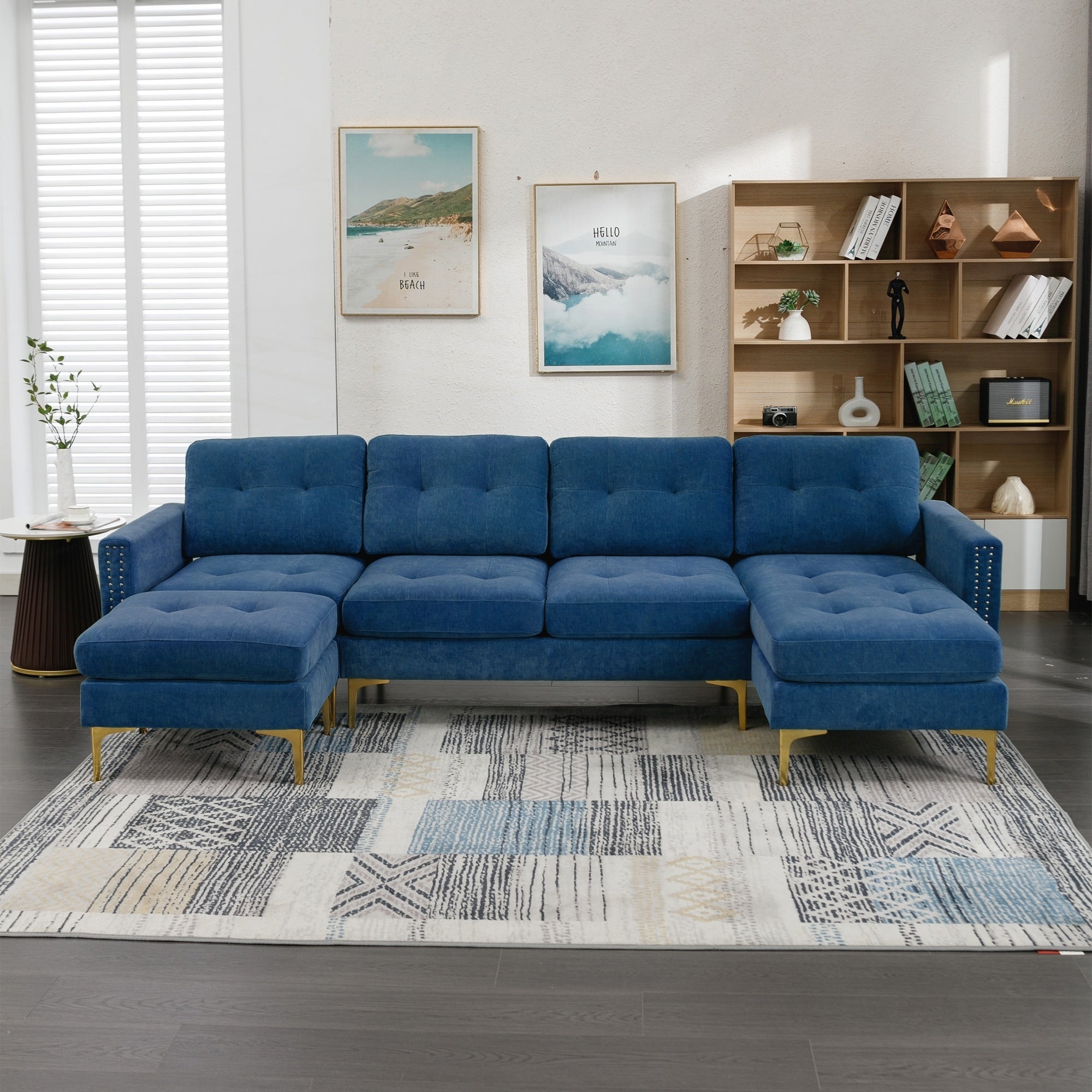 110inch L-Shape Convertible Sectional Sofa Couch