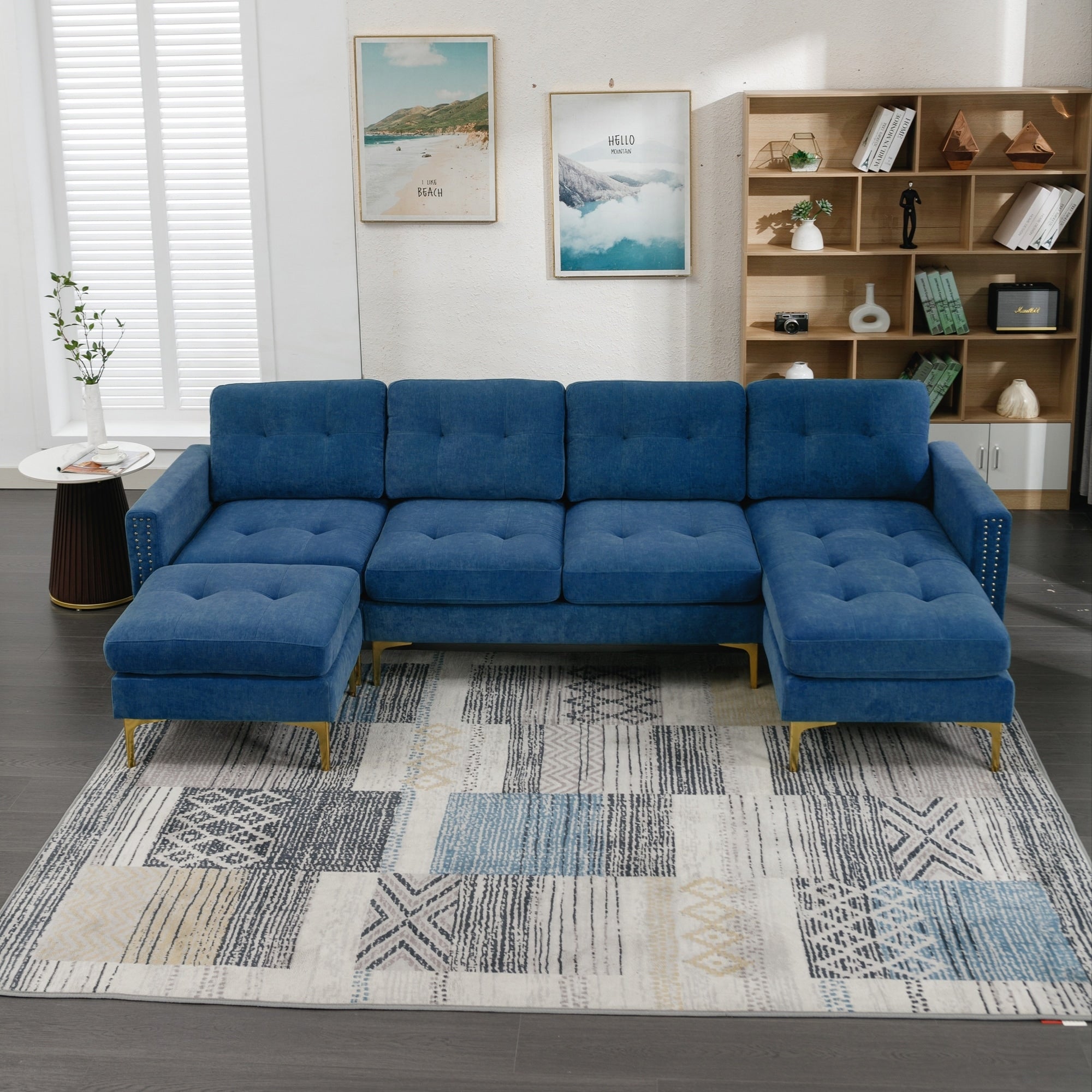 110inch L-Shape Convertible Sectional Sofa Couch