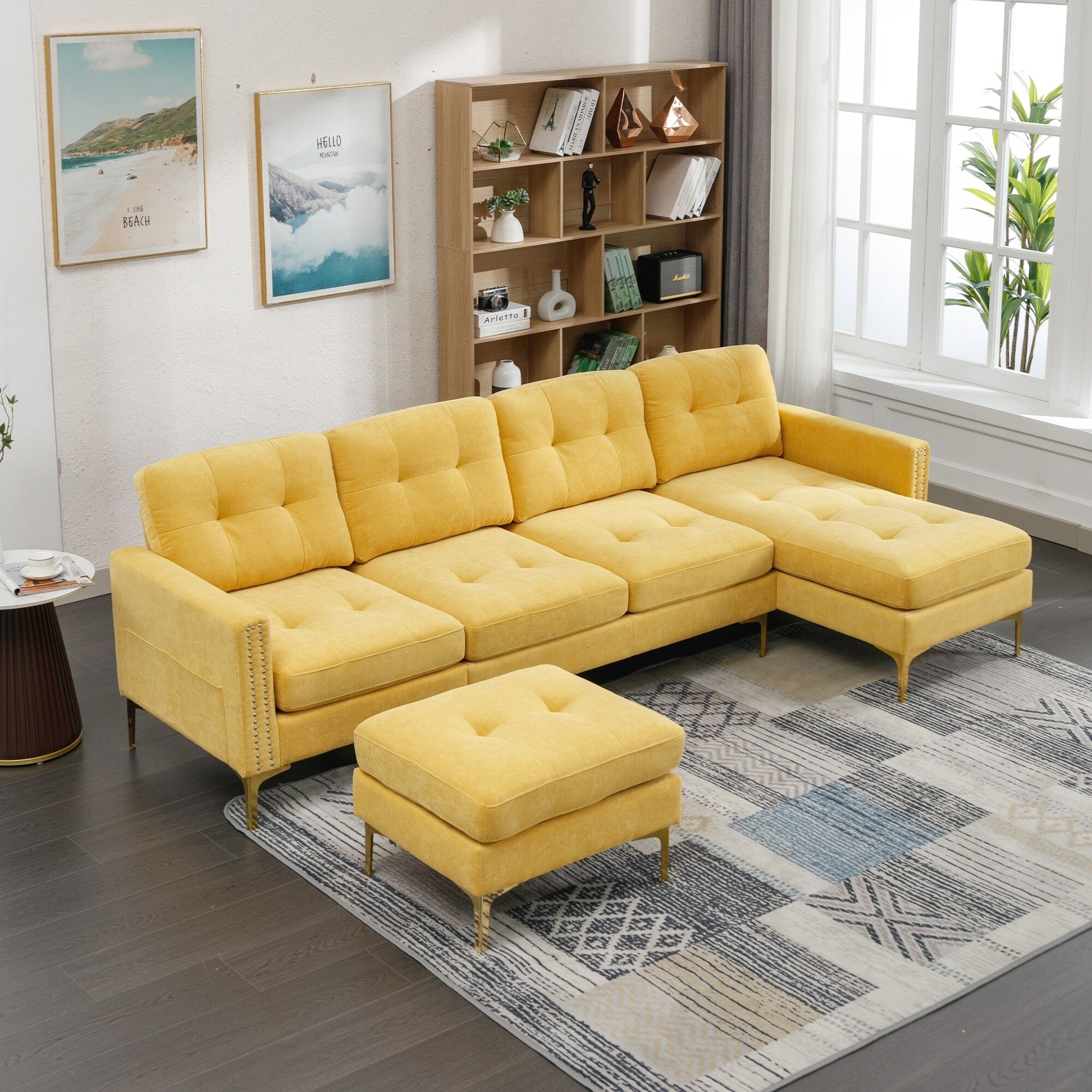 110inch L-Shape Convertible Sectional Sofa Couch