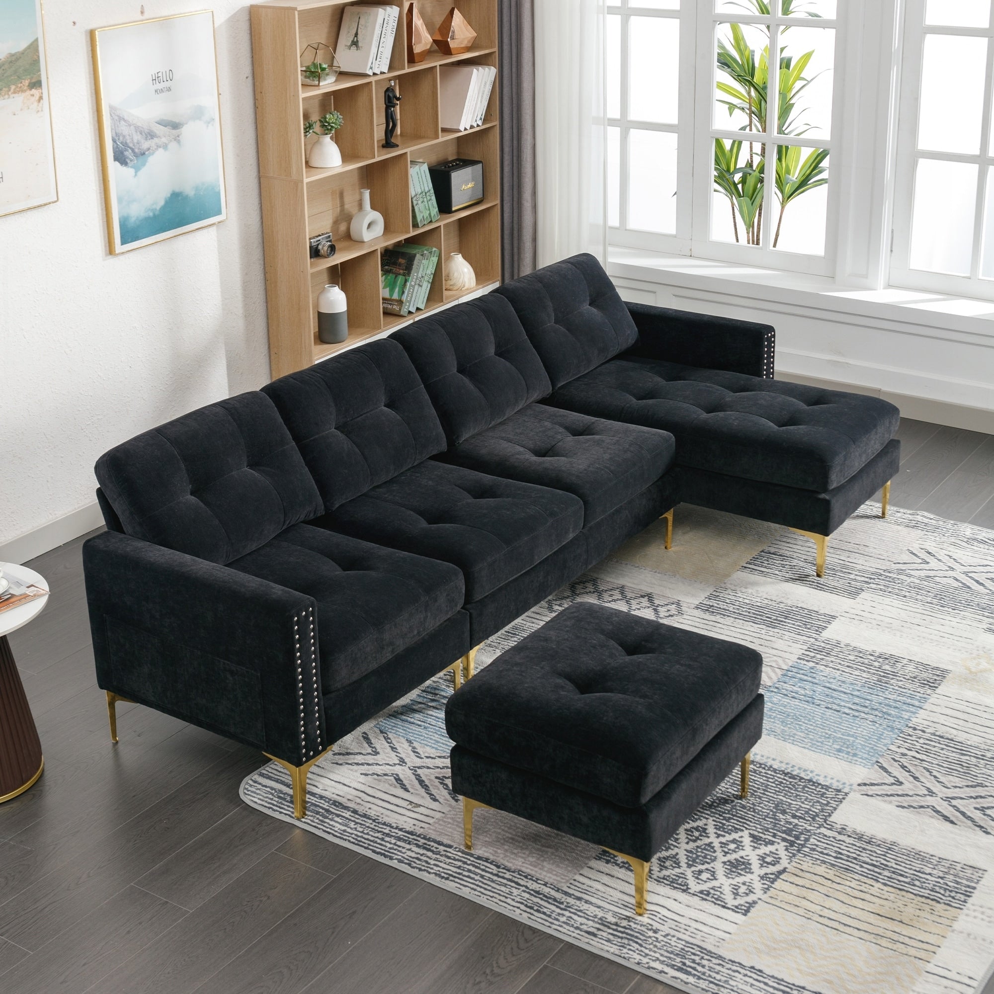 110inch L-Shape Convertible Sectional Sofa Couch