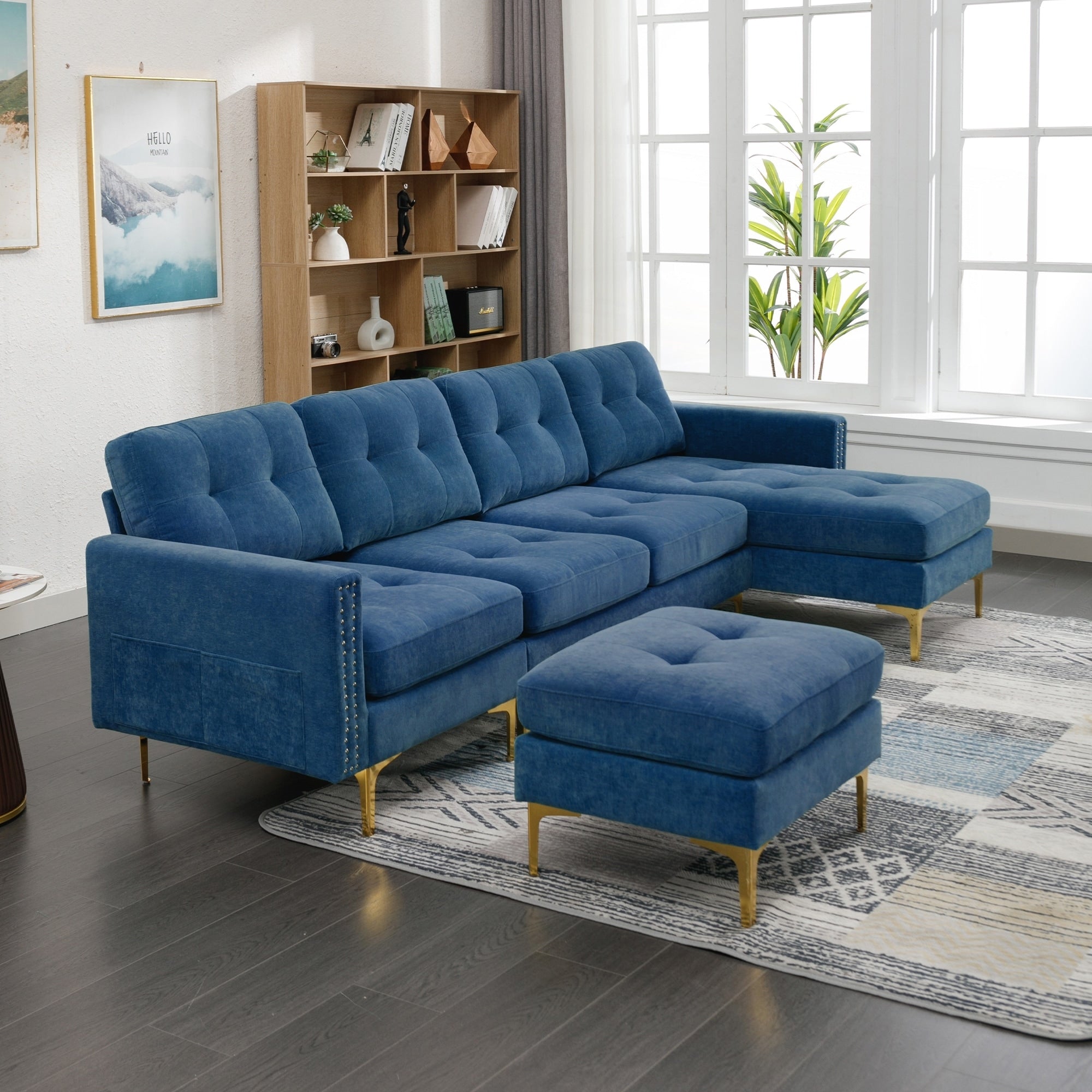 110inch L-Shape Convertible Sectional Sofa Couch