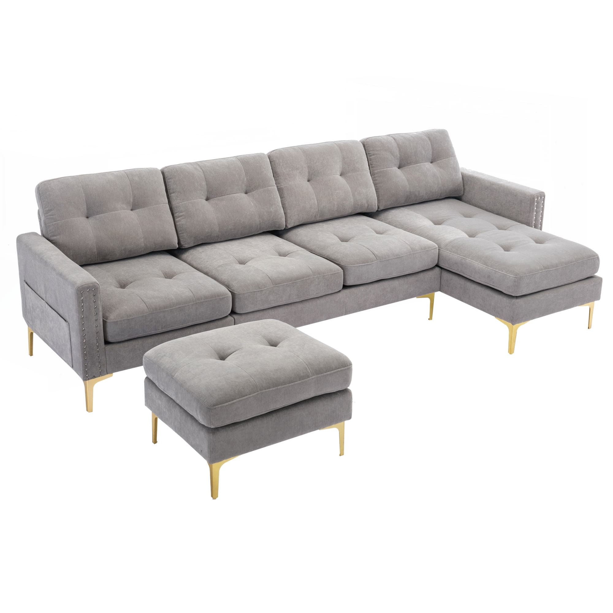 110inch L-Shape Convertible Sectional Sofa Couch