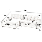111.4 Green flannelette sofa, elegant shelter choice - living room, bedroom, office ideal companion
