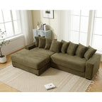 111.4 Green flannelette sofa, elegant shelter choice - living room, bedroom, office ideal companion