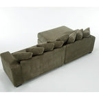 111.4 Green flannelette sofa, elegant shelter choice - living room, bedroom, office ideal companion