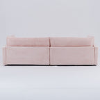 112-inch black corduroy sofa: two throw pillows, four backrests, opening up a new style for the living room's casual area