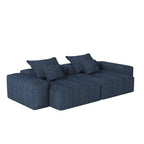 113.39 Chenille Modular 4-Seater Sofa, Sparkling Tufted Design, Non-Slip Base