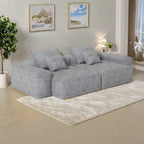 113.39 Chenille Modular 4-Seater Sofa, Sparkling Tufted Design, Non-Slip Base