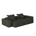 113.39 Chenille Modular 4-Seater Sofa, Sparkling Tufted Design, Non-Slip Base