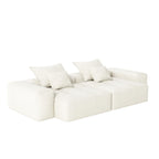 113.39 Chenille Modular 4-Seater Sofa, Sparkling Tufted Design, Non-Slip Base