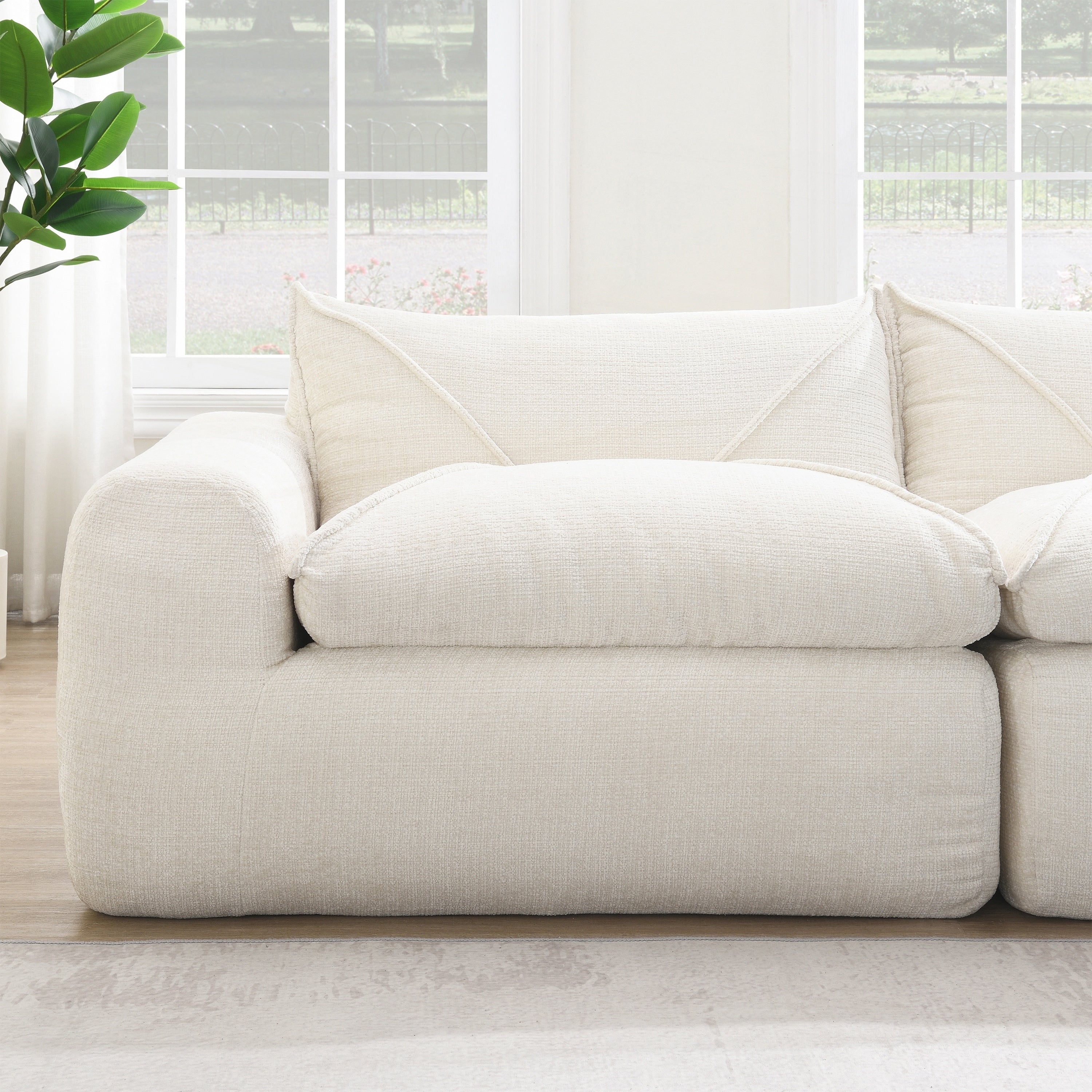 116 Inch Fully Compressed Sofa with High Density Foam
