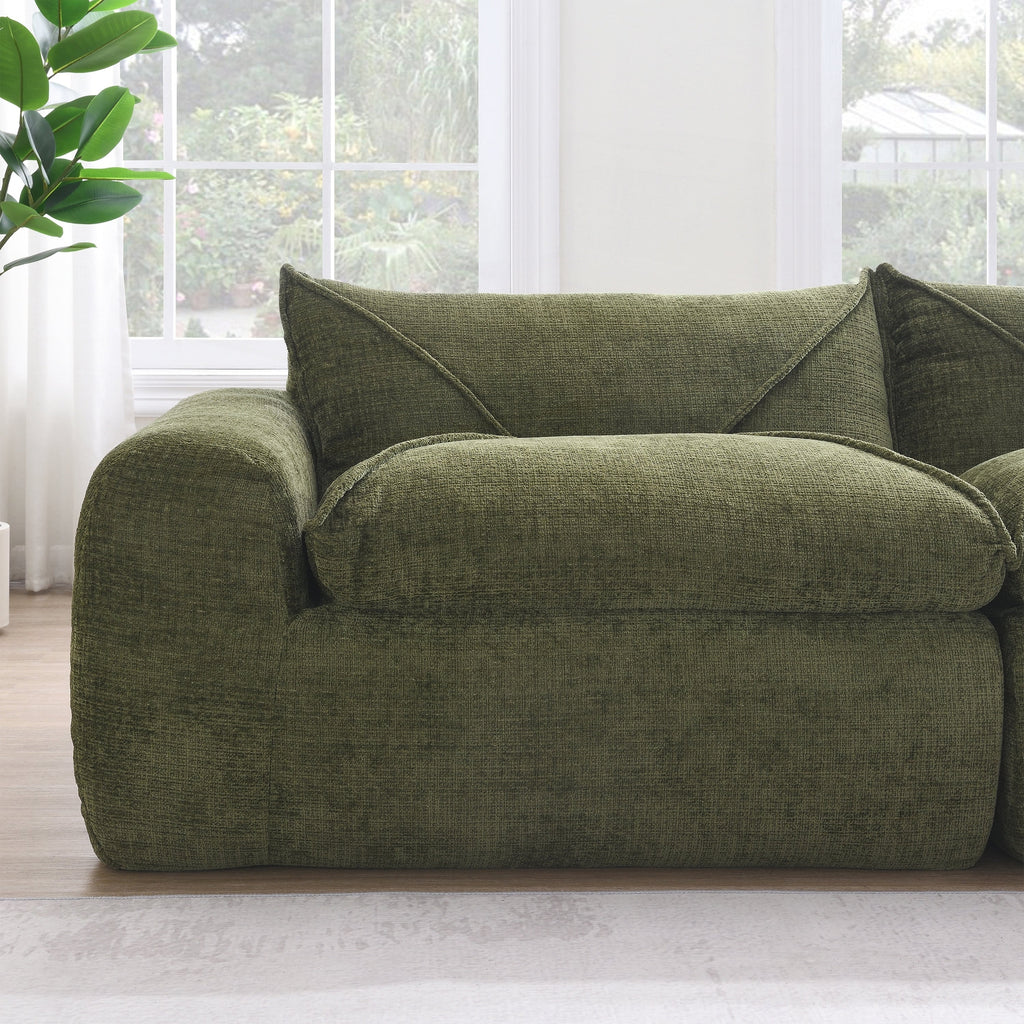 116 Inch Fully Compressed Sofa with High Density Foam
