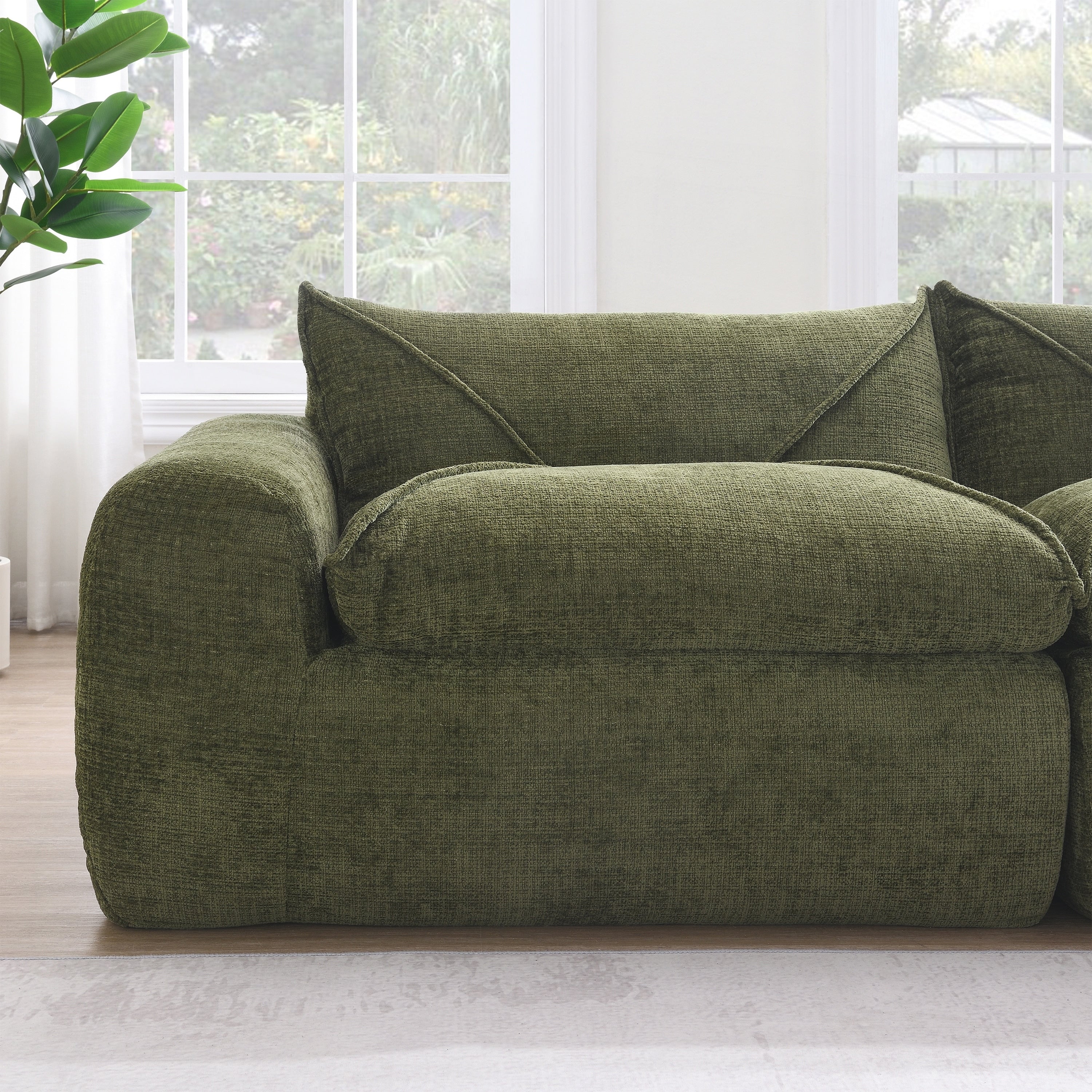 116 Inch Fully Compressed Sofa with High Density Foam