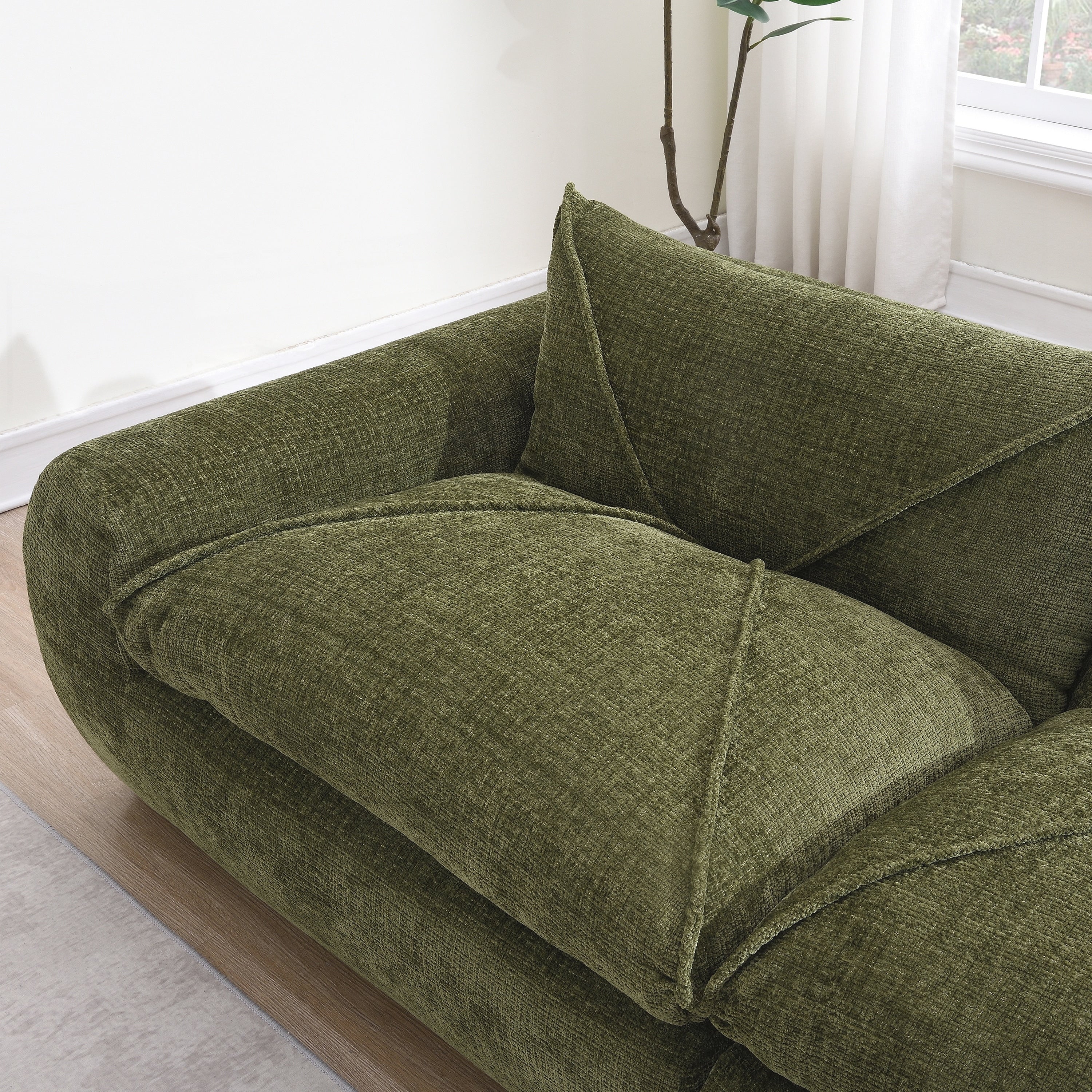 116 Inch Fully Compressed Sofa with High Density Foam