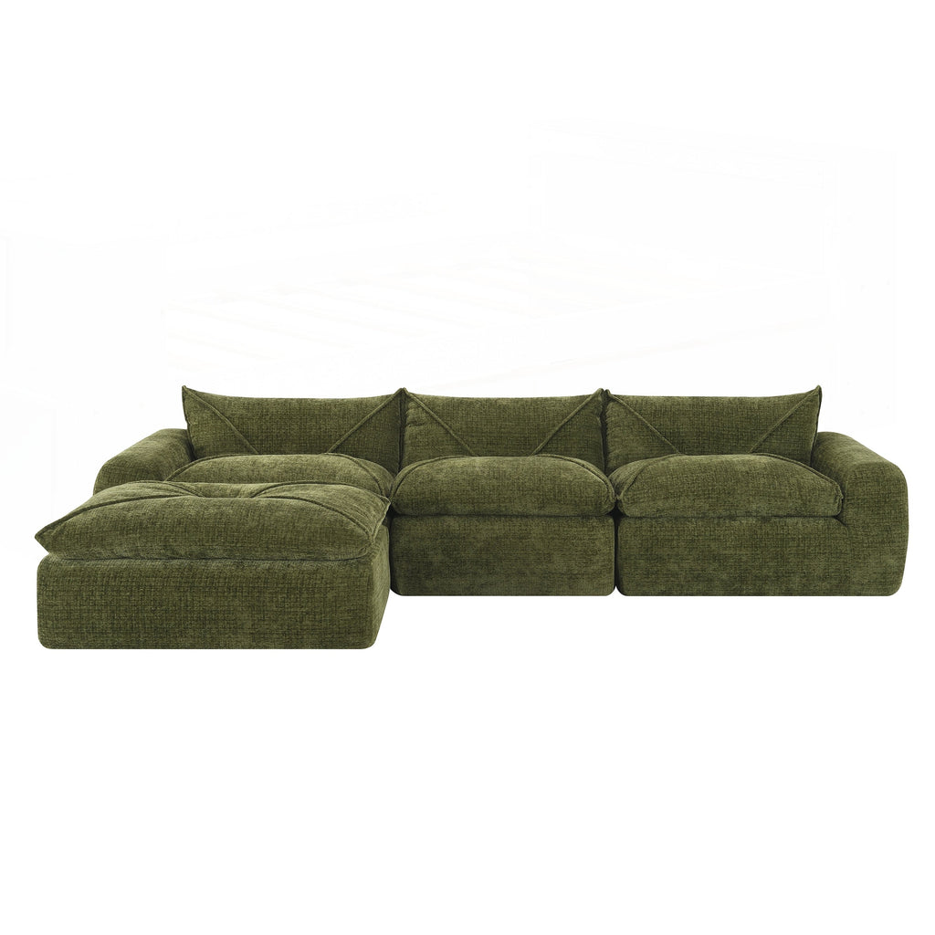 116 Inch Fully Compressed Sofa with High Density Foam