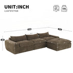 116 Inch Fully Compressed Sofa with High Density Foam