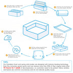 116 Inch Fully Compressed Sofa with High Density Foam