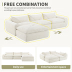 116 Inch Fully Compressed Sofa with High Density Foam