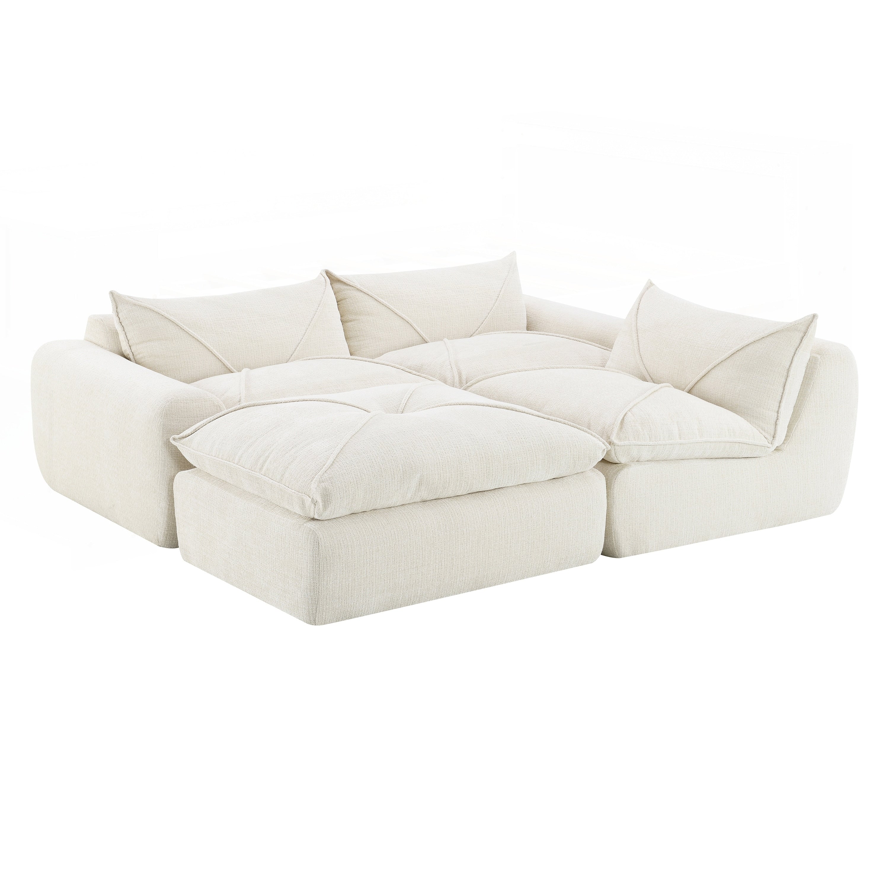 116 Inch Fully Compressed Sofa with High Density Foam