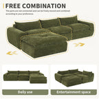 116 Inch Fully Compressed Sofa with High Density Foam
